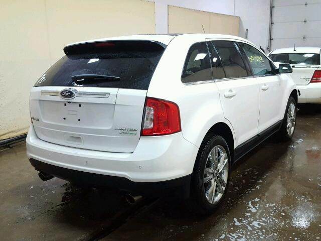 2FMDK3K95EBB53595 - 2014 FORD EDGE LIMIT WHITE photo 4