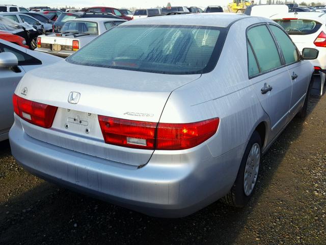 1HGCM56145A186496 - 2005 HONDA ACCORD DX SILVER photo 4