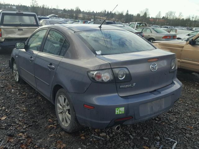 JM1BK12F281839261 - 2008 MAZDA 3 I GRAY photo 3