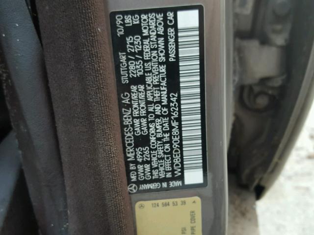 WDBED90E8MF162342 - 1991 MERCEDES-BENZ 300 TE 4MA BROWN photo 10