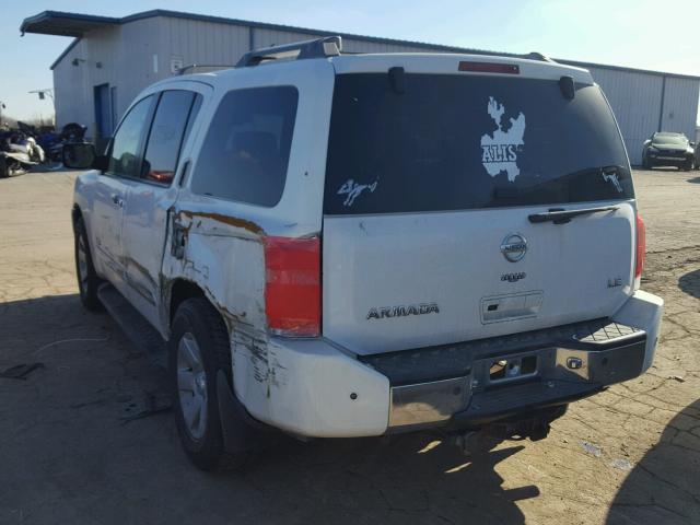 5N1AA08BX6N723952 - 2006 NISSAN ARMADA SE WHITE photo 3