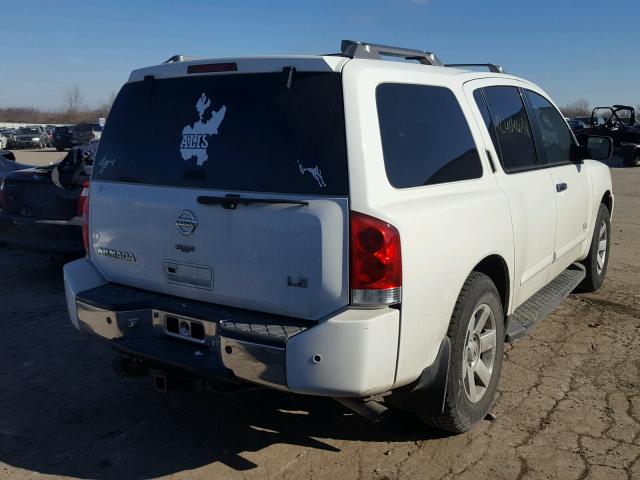 5N1AA08BX6N723952 - 2006 NISSAN ARMADA SE WHITE photo 4