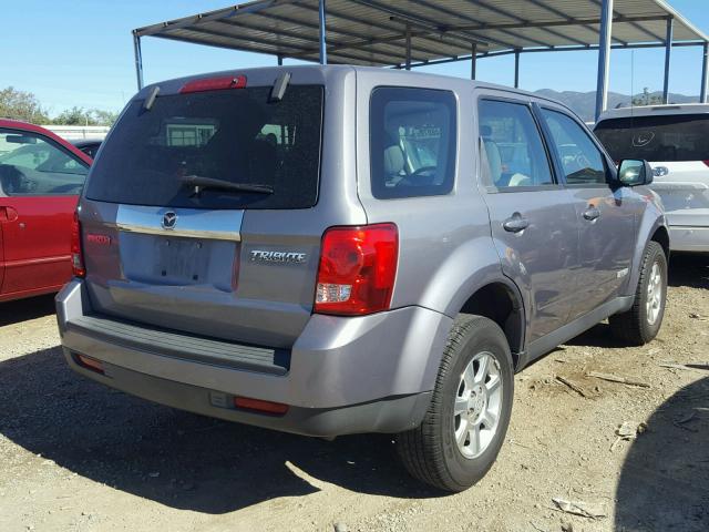 4F2CZ02Z48KM11223 - 2008 MAZDA TRIBUTE I GRAY photo 4