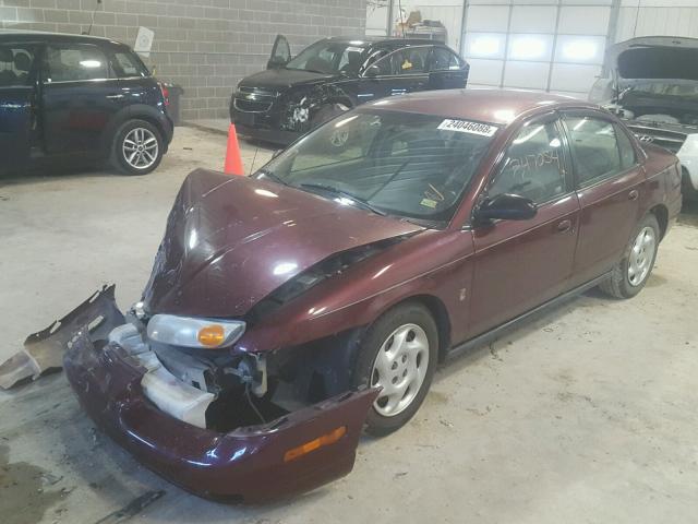 1G8ZK52722Z108539 - 2002 SATURN SL2 MAROON photo 2