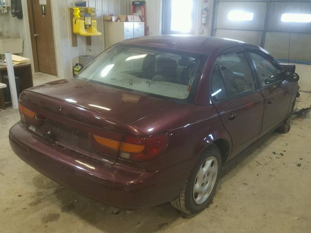 1G8ZK52722Z108539 - 2002 SATURN SL2 MAROON photo 4