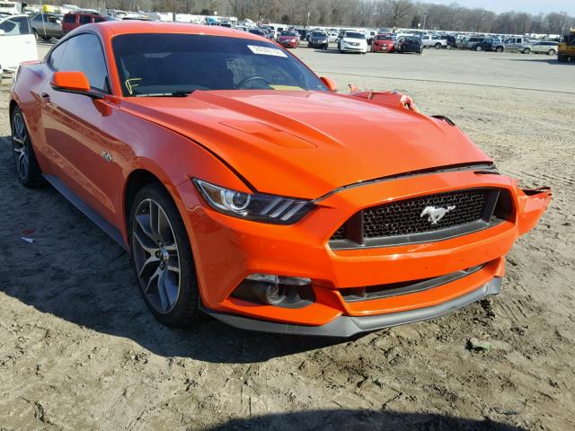 1FA6P8CF8G5284100 - 2016 FORD MUSTANG GT ORANGE photo 1