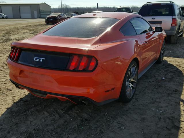 1FA6P8CF8G5284100 - 2016 FORD MUSTANG GT ORANGE photo 4