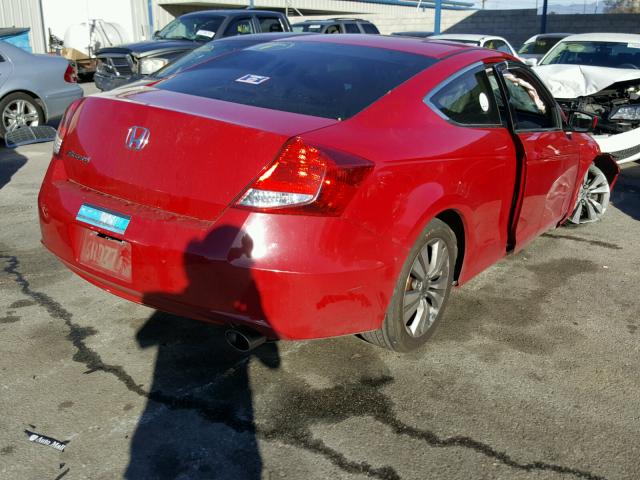 1HGCS1B7XBA006068 - 2011 HONDA ACCORD EX RED photo 4