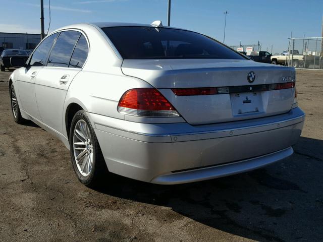 WBAGN63555DS56058 - 2005 BMW 745 LI SILVER photo 3