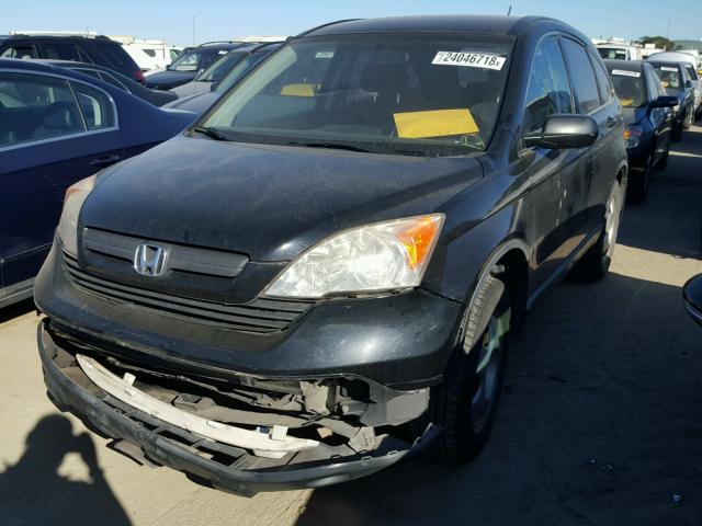 JHLRE38387C007881 - 2007 HONDA CR-V LX BLACK photo 2