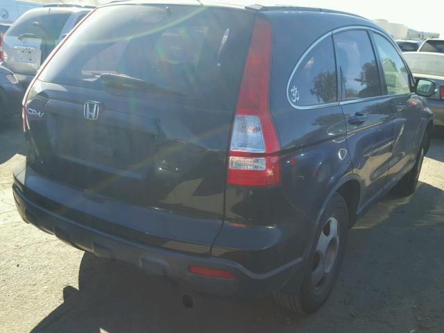 JHLRE38387C007881 - 2007 HONDA CR-V LX BLACK photo 4