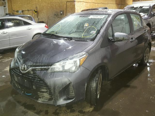 VNKKTUD30FA042545 - 2015 TOYOTA YARIS BLACK photo 2