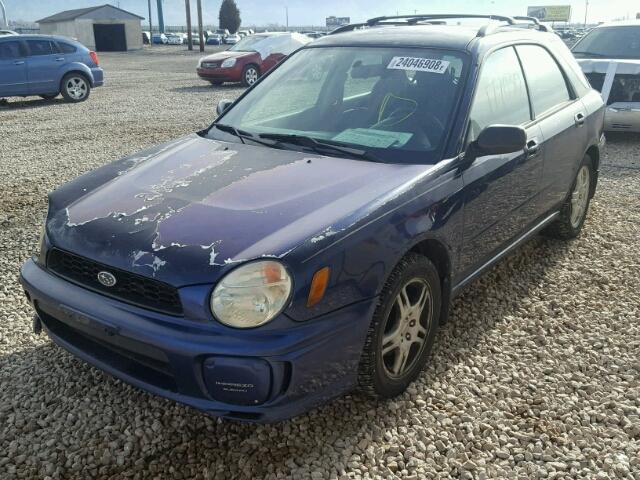 JF1GG65502H805685 - 2002 SUBARU IMPREZA TS BLUE photo 2