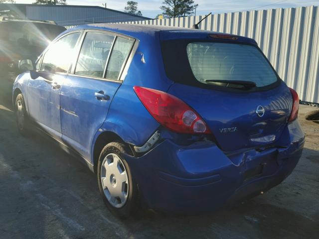 3N1BC13E99L442629 - 2009 NISSAN VERSA S BLUE photo 3