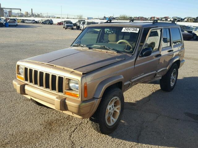 1J4FF58S9YL236257 - 2000 JEEP CHEROKEE C GOLD photo 2