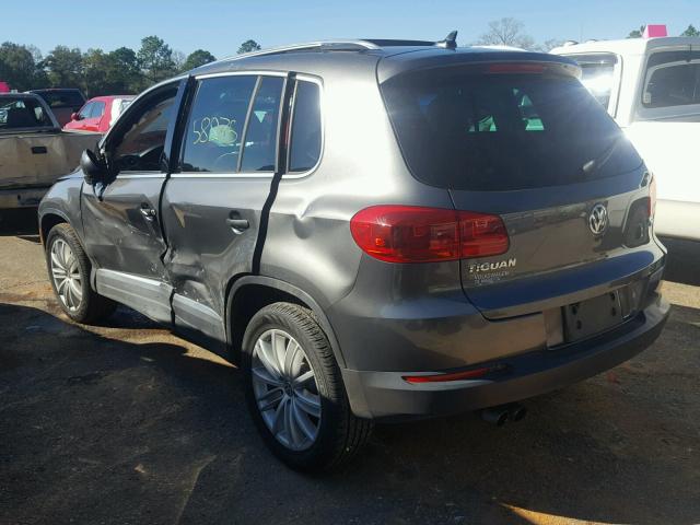 WVGAV7AX2CW005921 - 2012 VOLKSWAGEN TIGUAN S GRAY photo 3