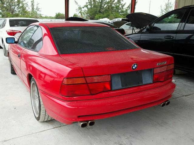 WBAEG231XMCB72638 - 1991 BMW 850 I AUTO RED photo 3