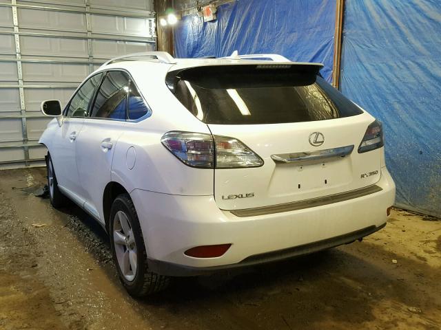 2T2BK1BA8AC014147 - 2010 LEXUS RX 350 WHITE photo 3