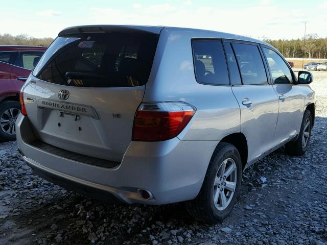 JTEDS41A982026893 - 2008 TOYOTA HIGHLANDER SILVER photo 4