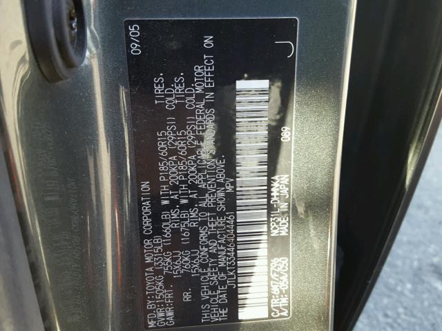 JTLKT334464044461 - 2006 TOYOTA SCION XB GREEN photo 10