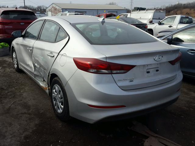 5NPD74LF0HH205062 - 2017 HYUNDAI ELANTRA SE SILVER photo 3