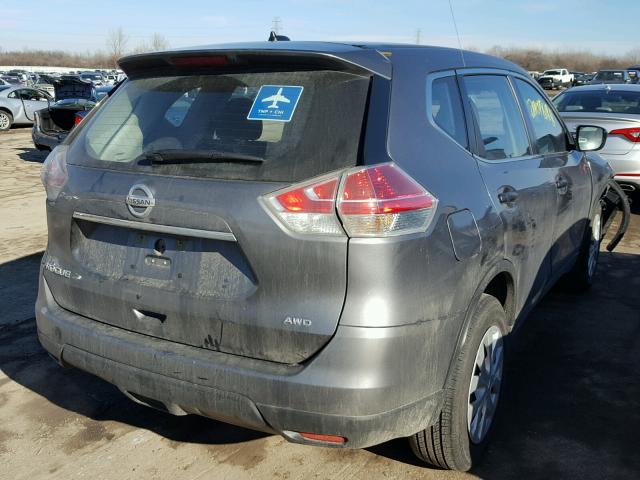 KNMAT2MV1GP671059 - 2016 NISSAN ROGUE S GRAY photo 4