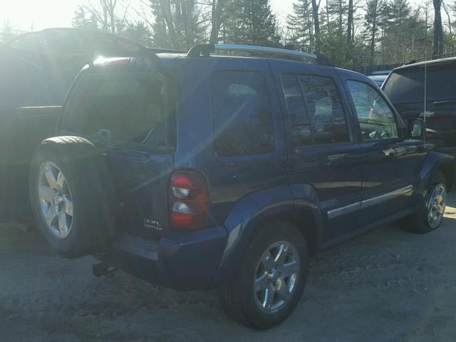 1J4GL58K75W537746 - 2005 JEEP LIBERTY LI BLUE photo 4