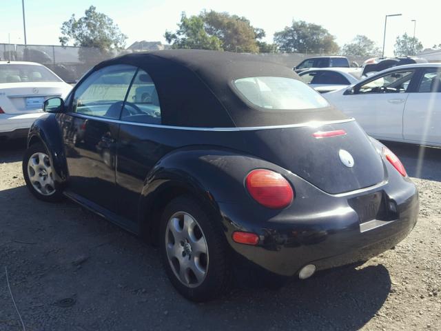 3VWCK21YX3M302966 - 2003 VOLKSWAGEN NEW BEETLE BLACK photo 3