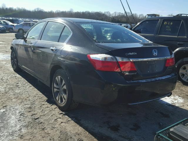 1HGCR2F30EA067202 - 2014 HONDA ACCORD LX BLACK photo 3