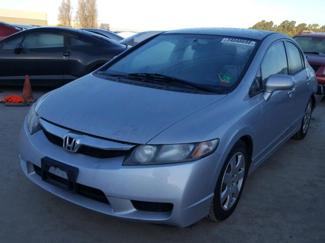 2HGFA16569H535649 - 2009 HONDA CIVIC LX SILVER photo 2