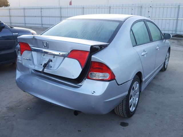 2HGFA16569H535649 - 2009 HONDA CIVIC LX SILVER photo 4