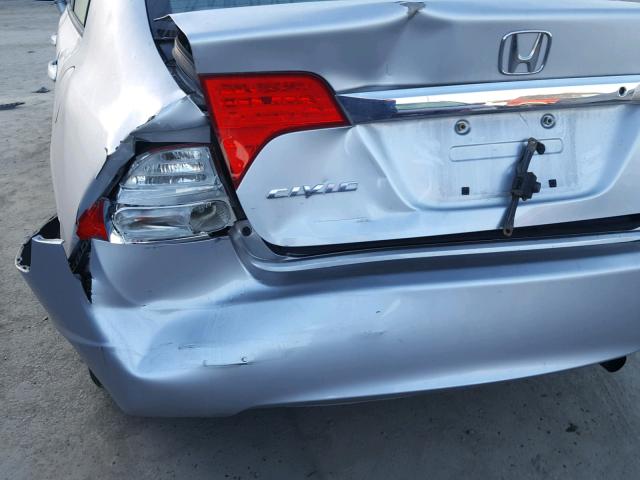 2HGFA16569H535649 - 2009 HONDA CIVIC LX SILVER photo 9