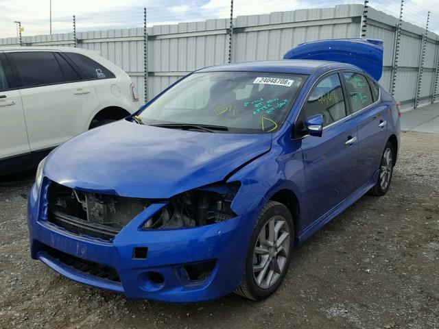 3N1AB7AP8FY232639 - 2015 NISSAN SENTRA S BLUE photo 2