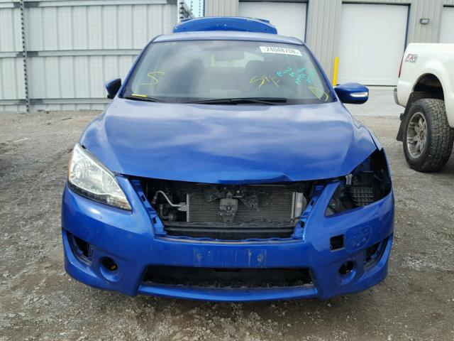 3N1AB7AP8FY232639 - 2015 NISSAN SENTRA S BLUE photo 7