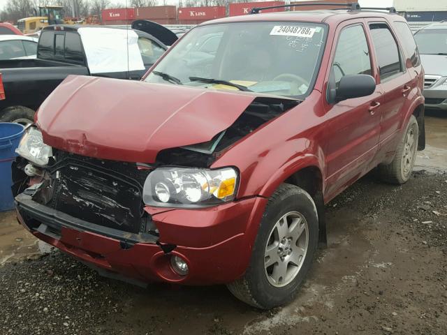 1FMYU94105KA62973 - 2005 FORD ESCAPE LIM MAROON photo 2