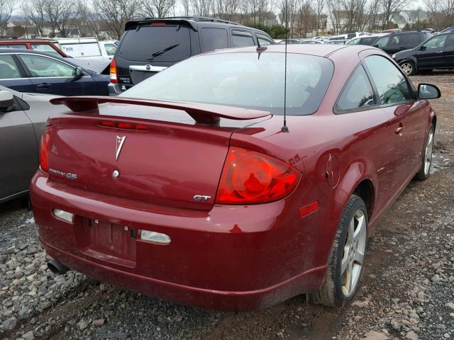 1G2AN18B987117116 - 2008 PONTIAC G5 GT RED photo 4