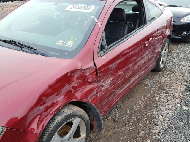 1G2AN18B987117116 - 2008 PONTIAC G5 GT RED photo 9