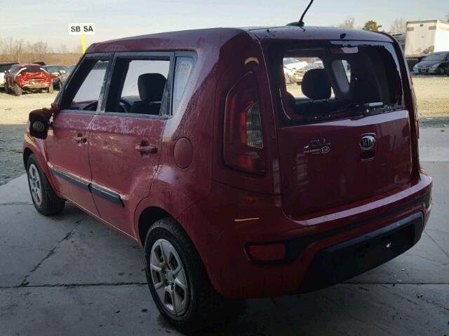 KNDJT2A53D7543213 - 2013 KIA SOUL RED photo 3