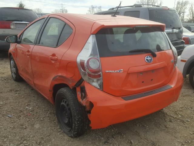 JTDKDTB38D1054197 - 2013 TOYOTA PRIUS C ORANGE photo 4