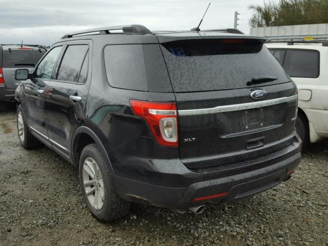 1FM5K8D83DGC91536 - 2013 FORD EXPLORER X BLACK photo 3