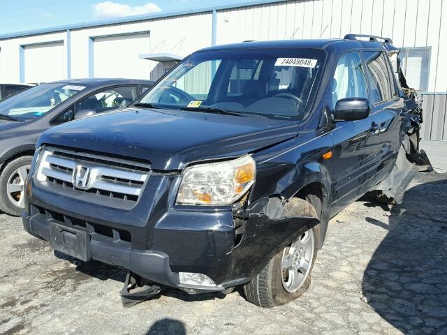 5FNYF18446B004397 - 2006 HONDA PILOT EX BLACK photo 2