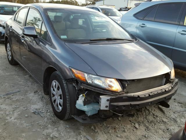 19XFB2F5XCE047504 - 2012 HONDA CIVIC LX GRAY photo 1