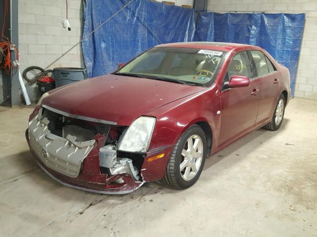 1G6DW677050144826 - 2005 CADILLAC STS MAROON photo 2