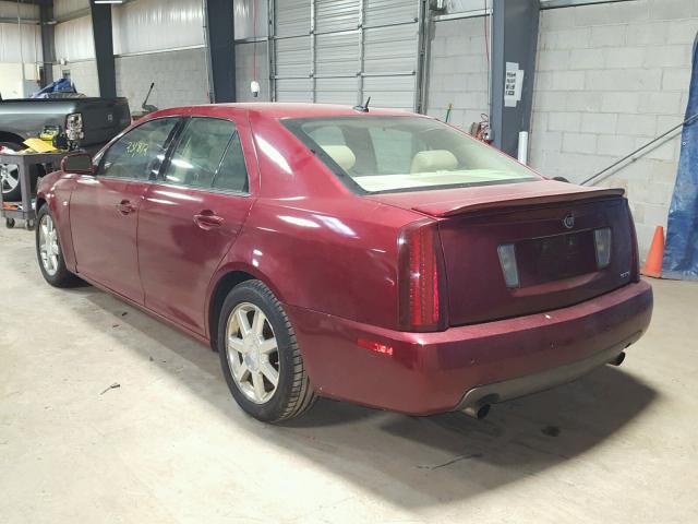 1G6DW677050144826 - 2005 CADILLAC STS MAROON photo 3