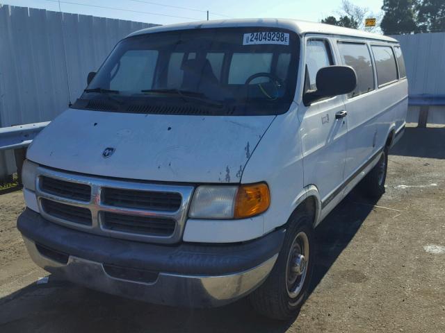 2B5WB35Z71K539284 - 2001 DODGE RAM WAGON WHITE photo 2