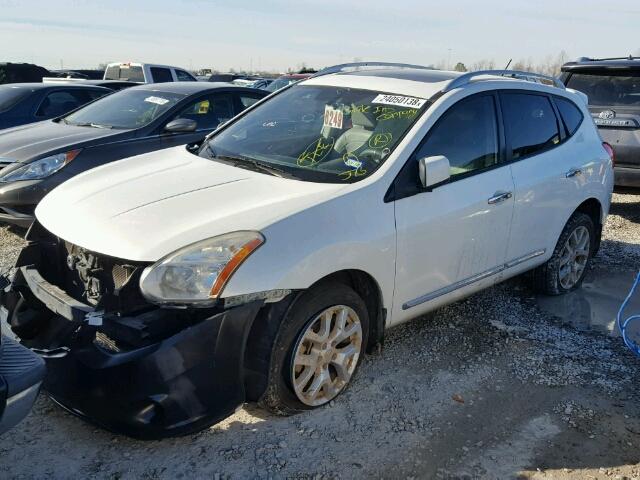 JN8AS5MTXBW150802 - 2011 NISSAN ROGUE S WHITE photo 2