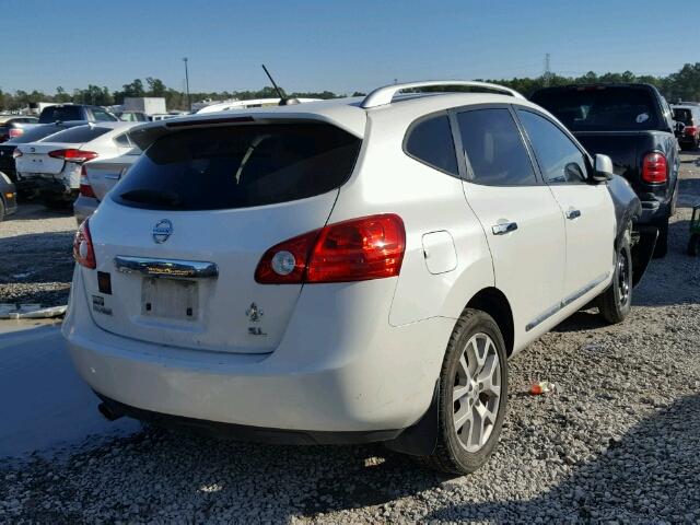 JN8AS5MTXBW150802 - 2011 NISSAN ROGUE S WHITE photo 4