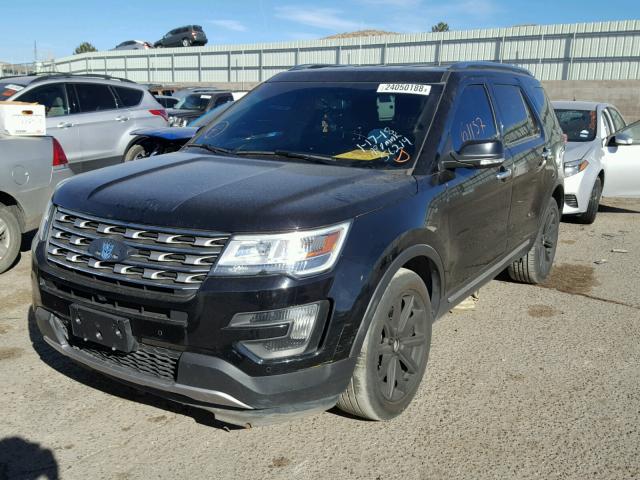 1FM5K8F82GGA76845 - 2016 FORD EXPLORER L BLACK photo 2