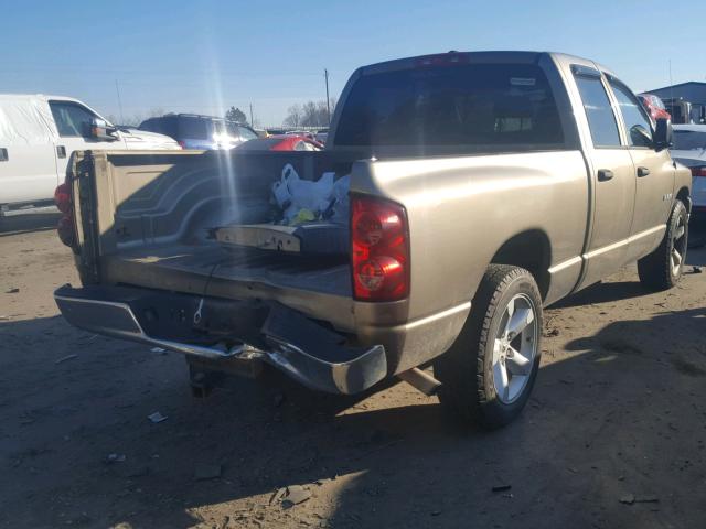 1D7HA18N88J153923 - 2008 DODGE RAM 1500 S TAN photo 4