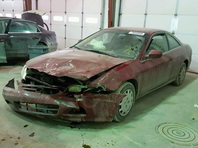 1HGCG32401A016142 - 2001 HONDA ACCORD LX RED photo 2